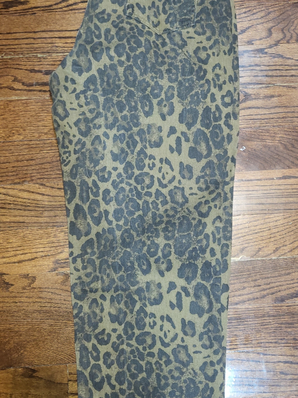 Mens Leopard Print Black Brown Jeans